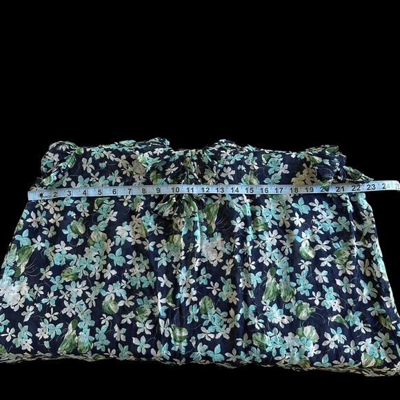 Zimmermann Womens 0 XS/S 100% Silk Floral Print Blouse Tank Ruffle Tie Neck Blue - Picture 5 of 7